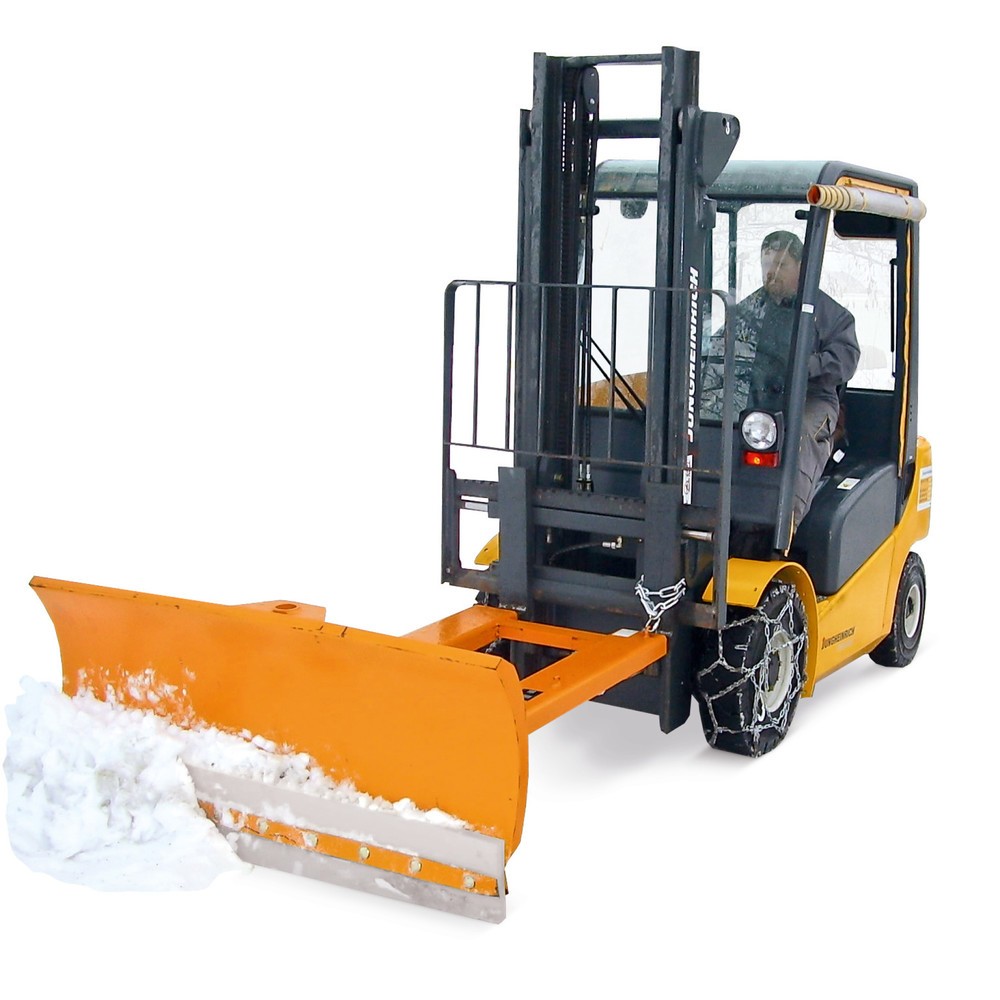 Produktabbildung: Bauer® Stapler-Schneeschieber mit PU-Schürfleiste, Schildbreite 1.500 mm
