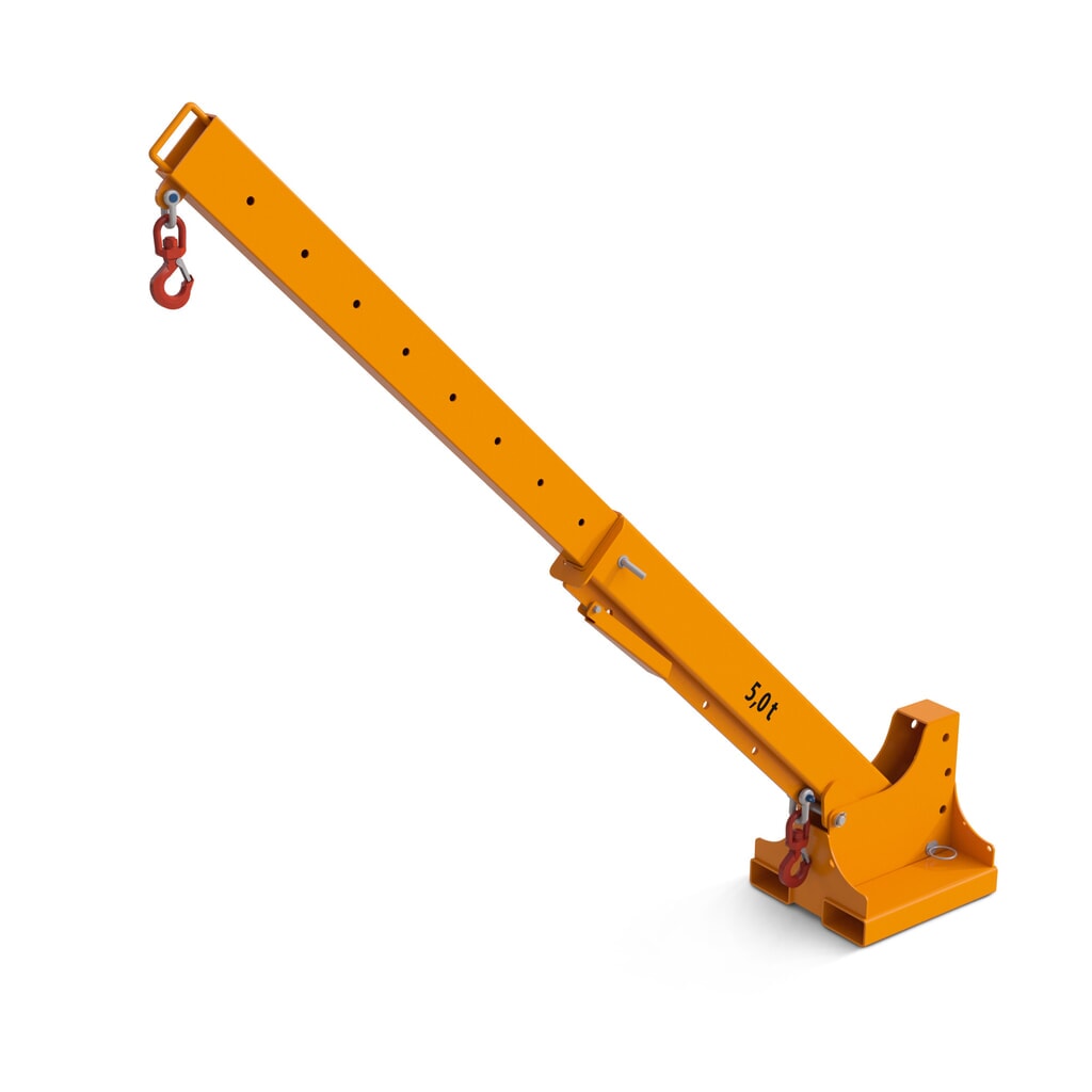 Bauer® Kranarm Modell 1, Reichweite bis 3.690 mm, TK bis 2.500 kg, gelborange Produktabbildung Nr. 7: Bauer® Kranarm Modell 1, Reichweite bis 3.690 mm, TK bis 2.500 kg, gelborange