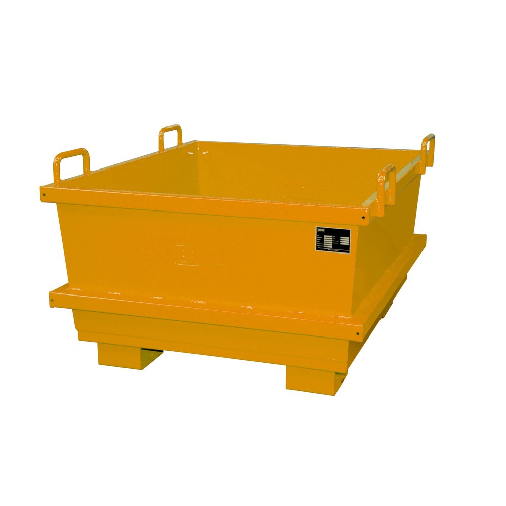 Produktabbildung: Bauer® Universal-Container Typ UC, Volumen 0,5 m³, RAL 2000 gelborange