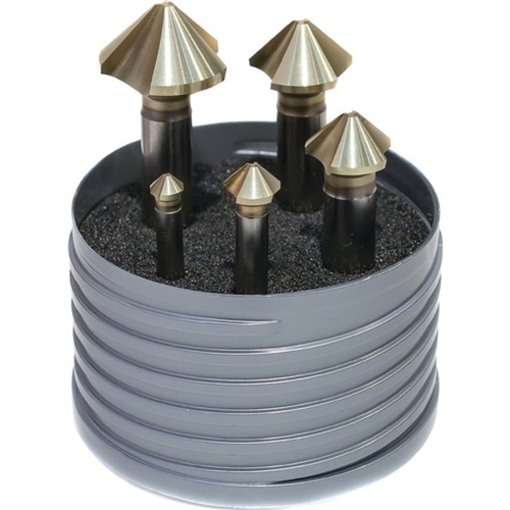 Produktabbildung: Kegelsenkersatz EUC-Speed DIN335 C 90Grad 6,3-25mm HSS spezial Z.3 5tlg.Ku.-Box