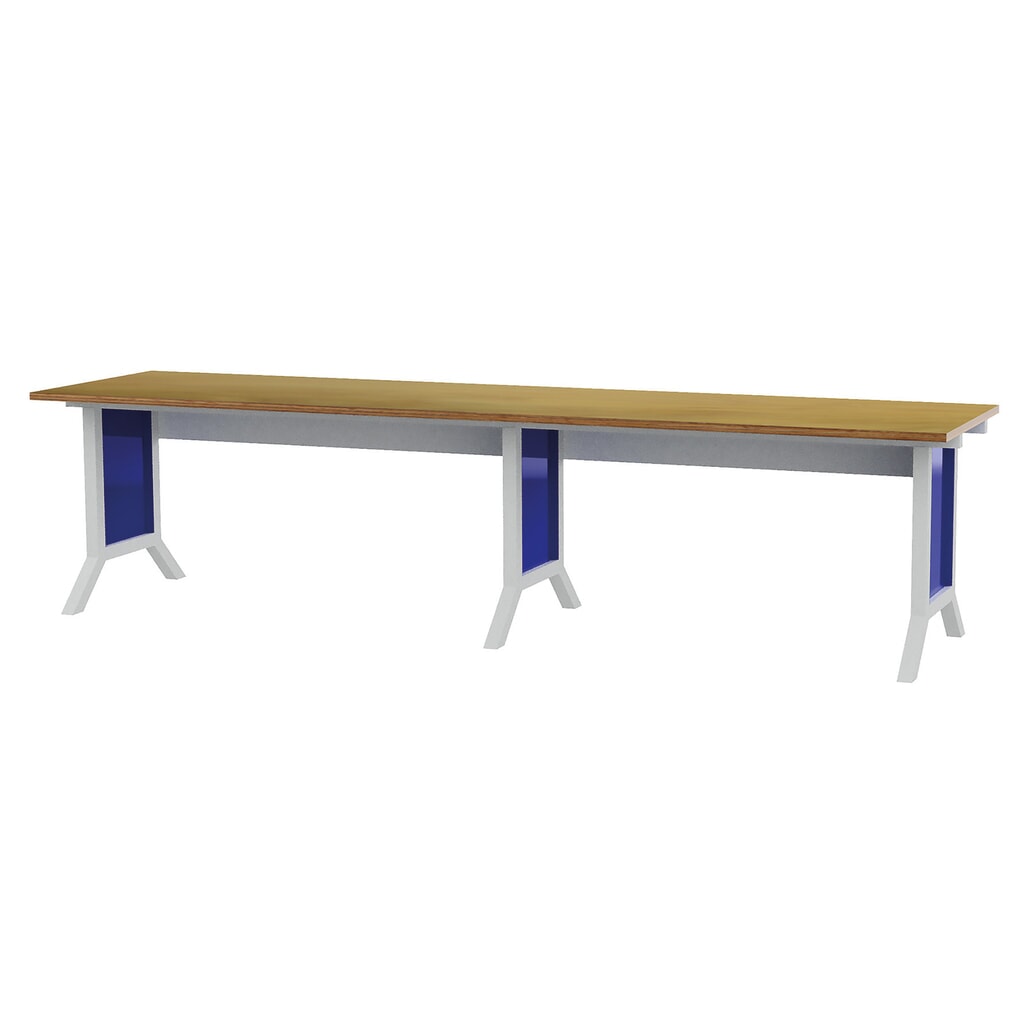 Produktabbildung Nr. 1: Bedrunka+Hirth Arbeitsplatzsystem-Set, 2-teilig, elektrische Höhenverstellung, enzianblau