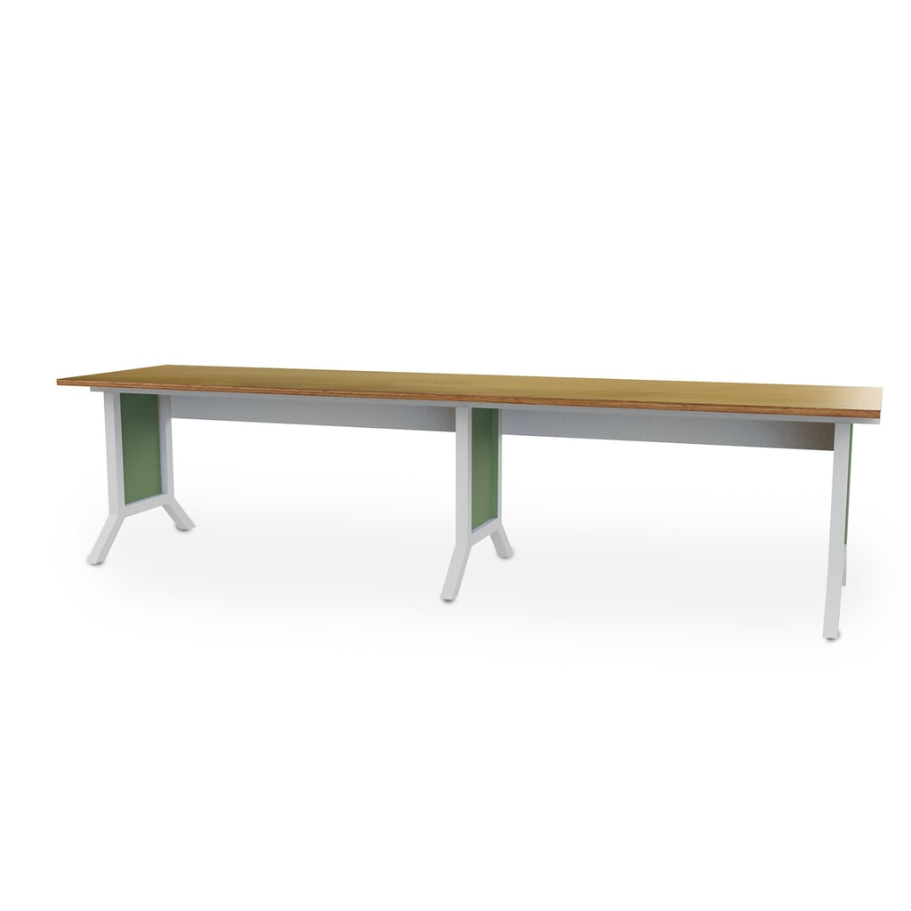 Bedrunka+Hirth Arbeitsplatzsystem-Set, 2-teilig, Höhenverstellung mit Klemmen, resedagrün Produktabbildung: Bedrunka+Hirth Arbeitsplatzsystem-Set, 2-teilig, Höhenverstellung mit Klemmen, resedagrün