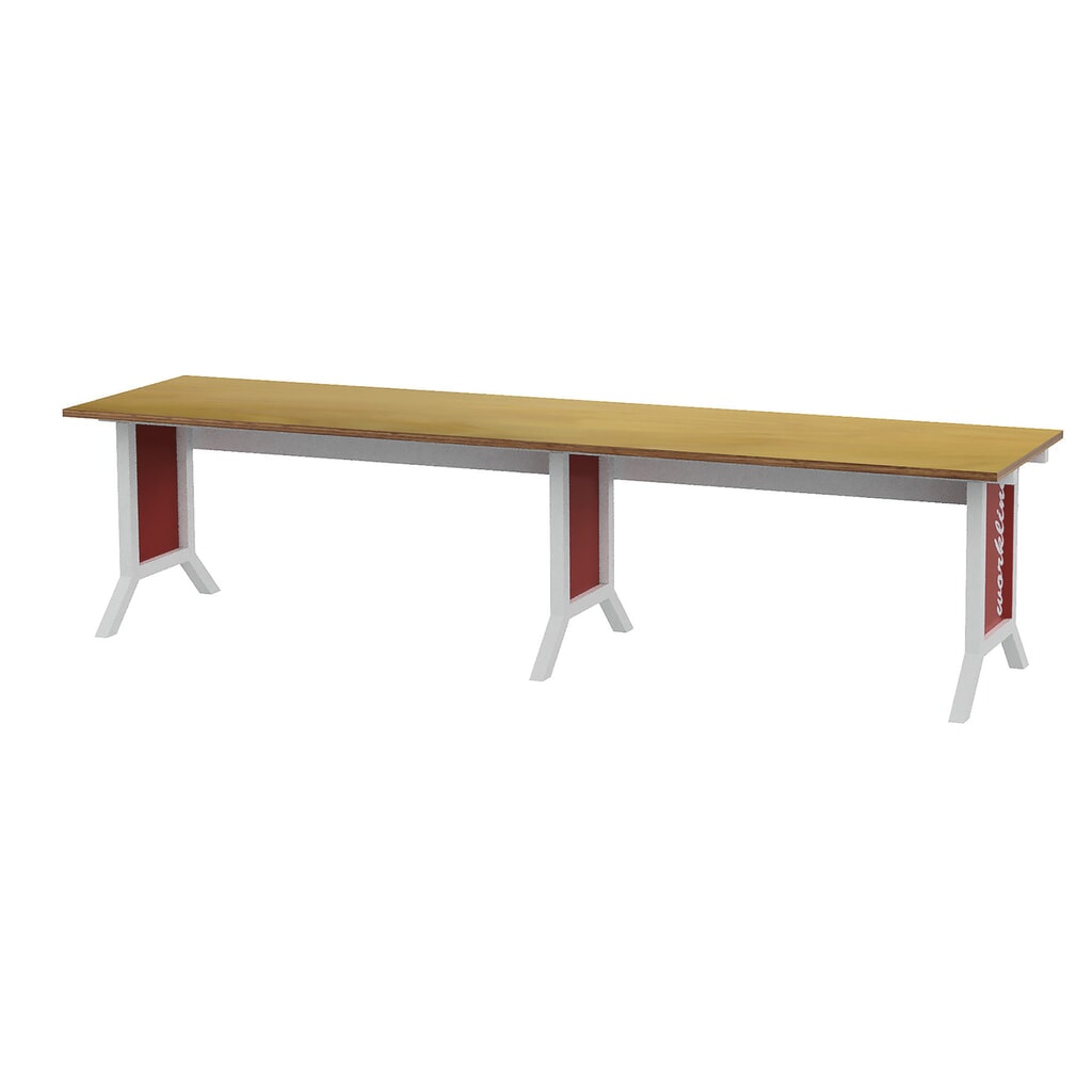 Produktabbildung Nr. 1: Bedrunka+Hirth Arbeitsplatzsystem-Set, 2-teilig, elektrische Höhenverstellung, rubinrot