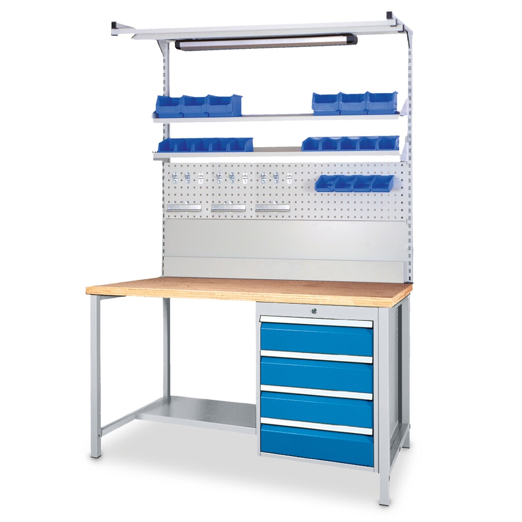 Bedrunka+Hirth Komplett-Set Werkbank + Aufbau, Tragkraft 500 kg