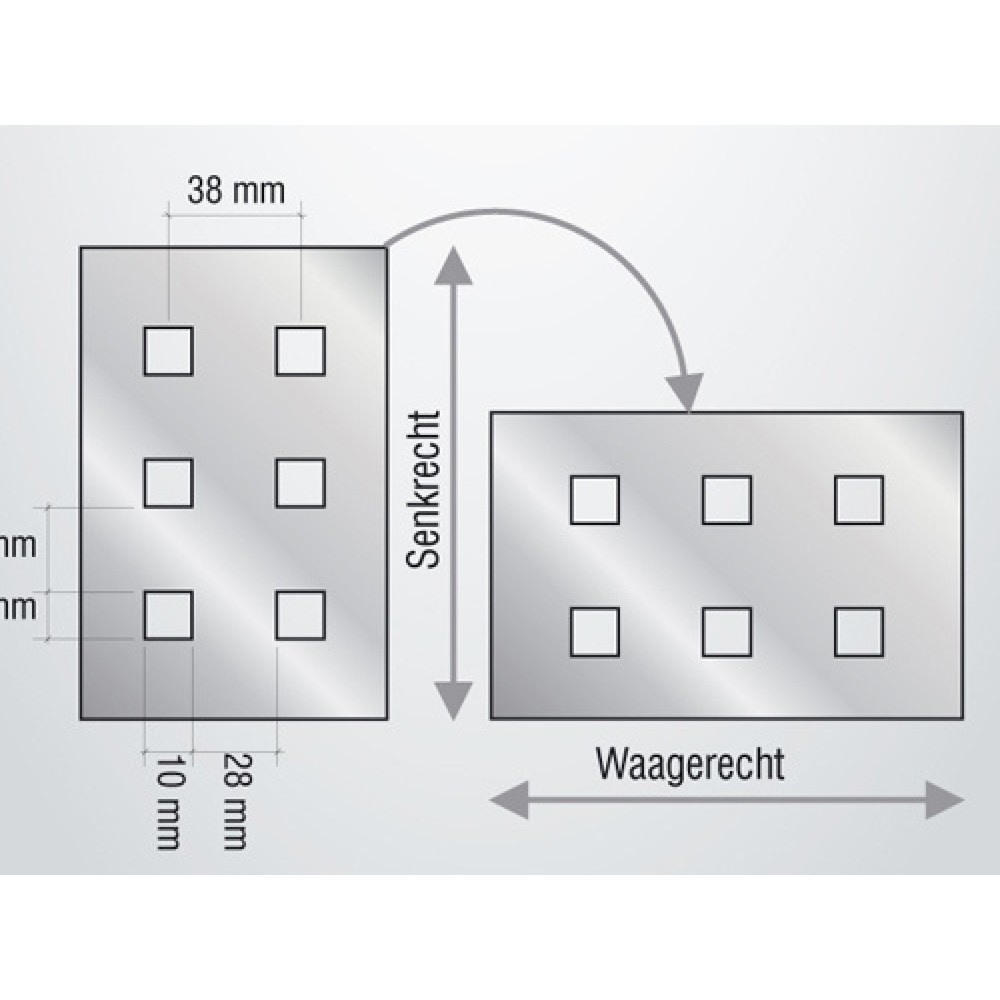 Produktabbildung Nr. 2: Bedrunka+Hirth Lochplatte für Arbeitstische und Werkbänke, BxH 2.000 x 450 mm