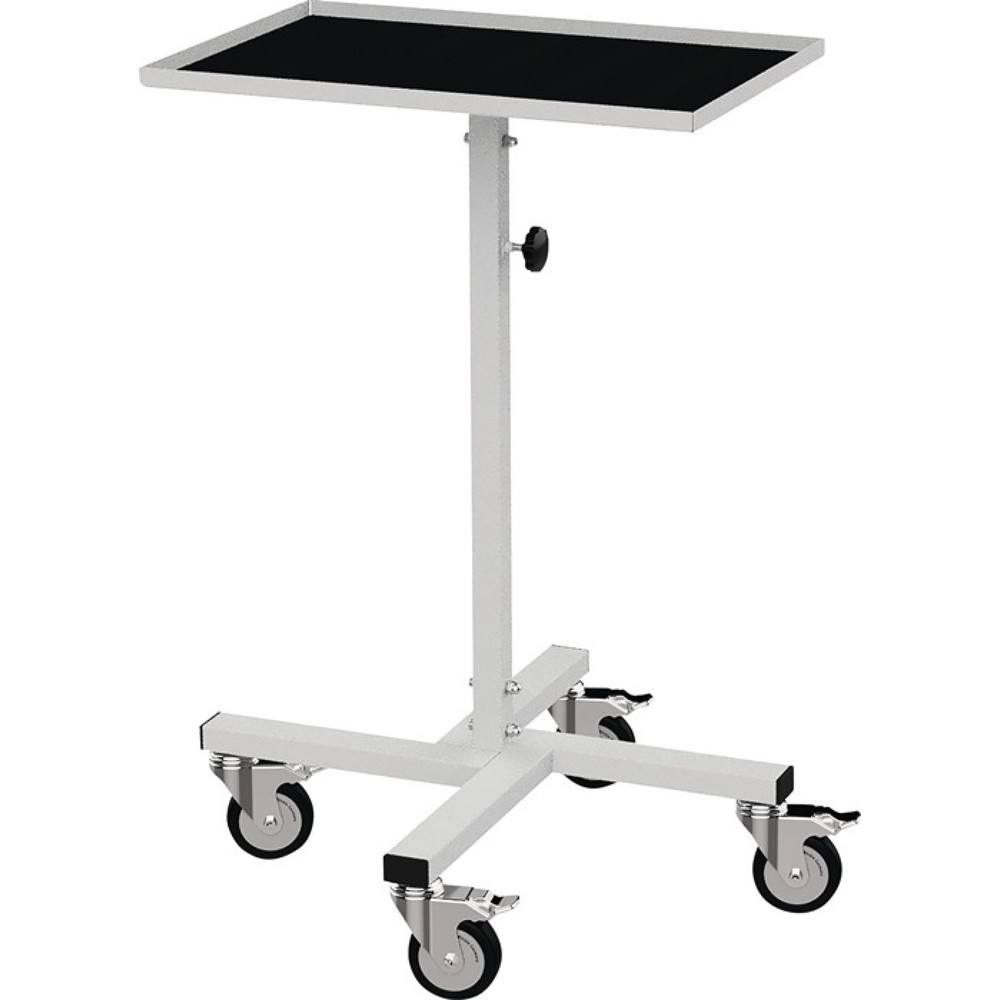 Produktabbildung: BEDRUNKA+HIRTH Materialständer, verstellbare Höhe 945-1295 mm, Ladefl.-L410xB610mm, lichtgrau, RAL 7035 Ablage starr