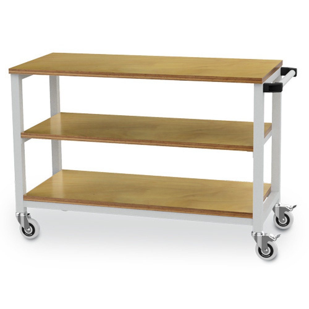 Produktabbildung Nr. 1: Bedrunka+Hirth Mobile Werkbank R 18-16, HxBxT 880 x 1.200 x 540 mm, lichtgrau, 2 Fachböden