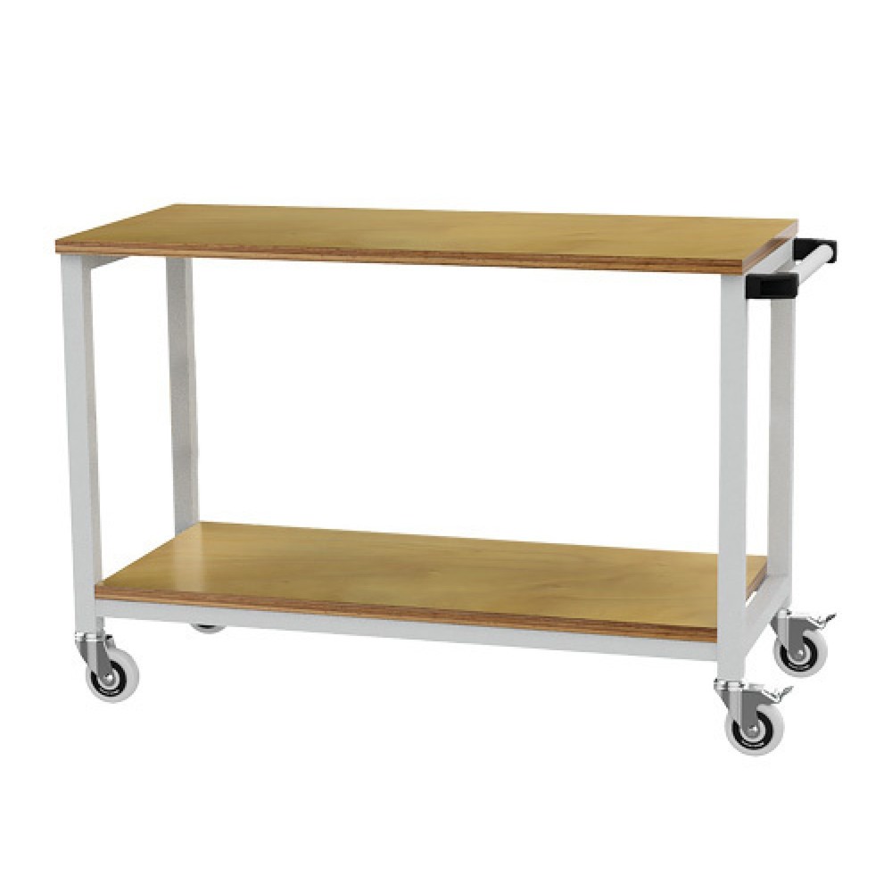 Produktabbildung: Bedrunka+Hirth Mobile Werkbank R 18-16, HxBxT 880 x 1.200 x 540 mm, lichtgrau, 1 Fachboden
