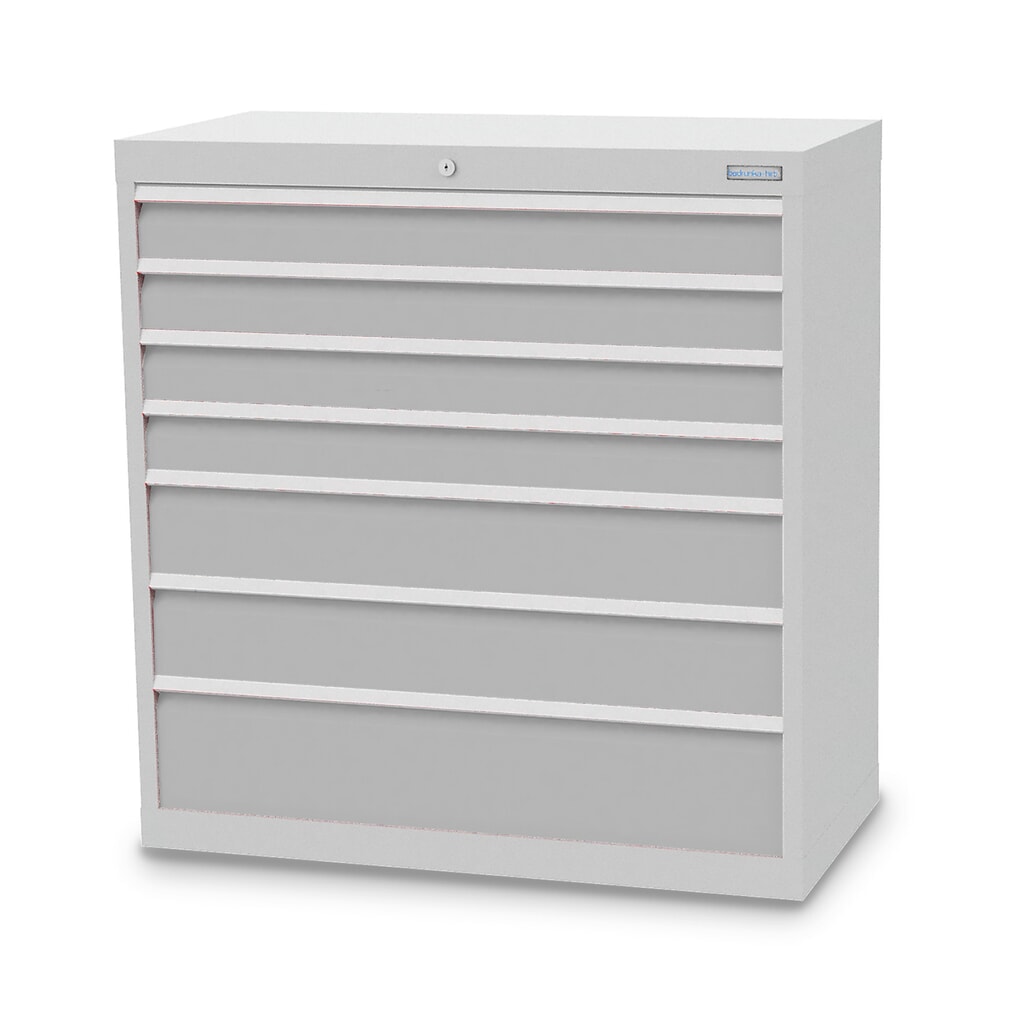 Bedrunka+Hirth Schubladenschrank Profi, Schubladen 4x100 + 2x150 + 1x200 mm, HxBxT 1.019 x 980 x 500 mm
