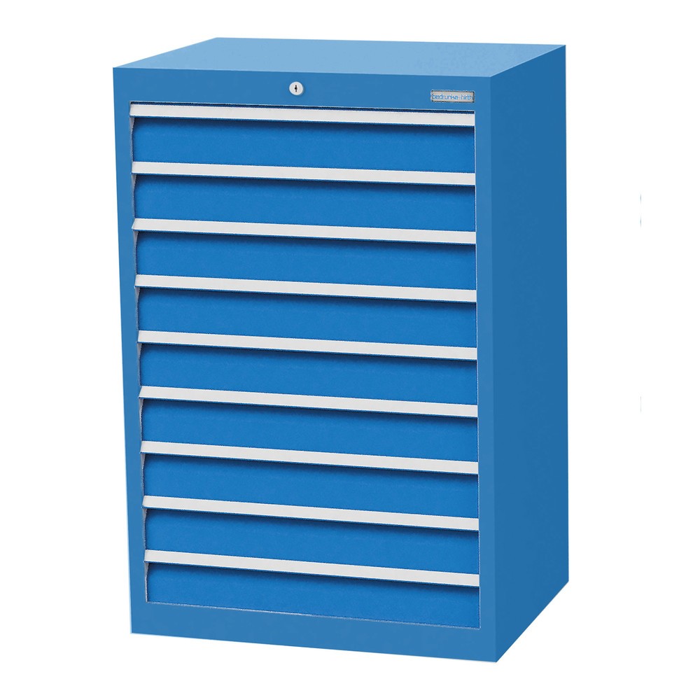 Produktabbildung Nr. 1: Bedrunka+Hirth Schubladenschrank Profi, Schubladen 9x100 mm, HxBxT 1.019 x 680 x 500 mm, lichtblau/lichtblau