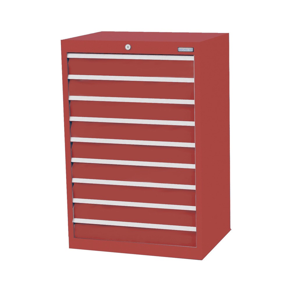 Produktabbildung Nr. 1: Bedrunka+Hirth Schubladenschrank Profi, Schubladen 9x100 mm, HxBxT 1.019 x 680 x 500 mm, rubinrot/rubinrot