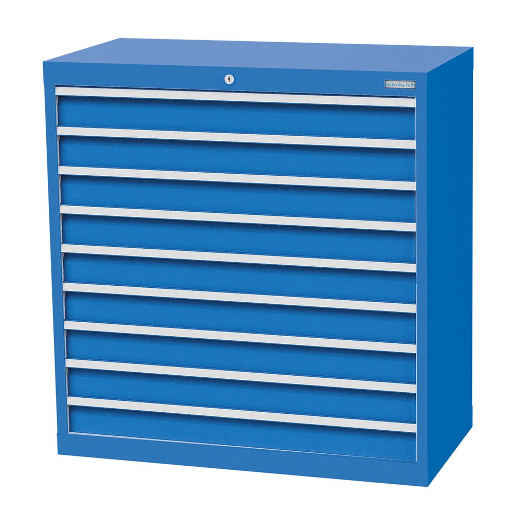 Produktabbildung Nr. 1: Bedrunka+Hirth Schubladenschrank Profi, Schubladen 9x100 mm, HxBxT 1.019 x 980 x 500 mm, lichtblau/lichtblau