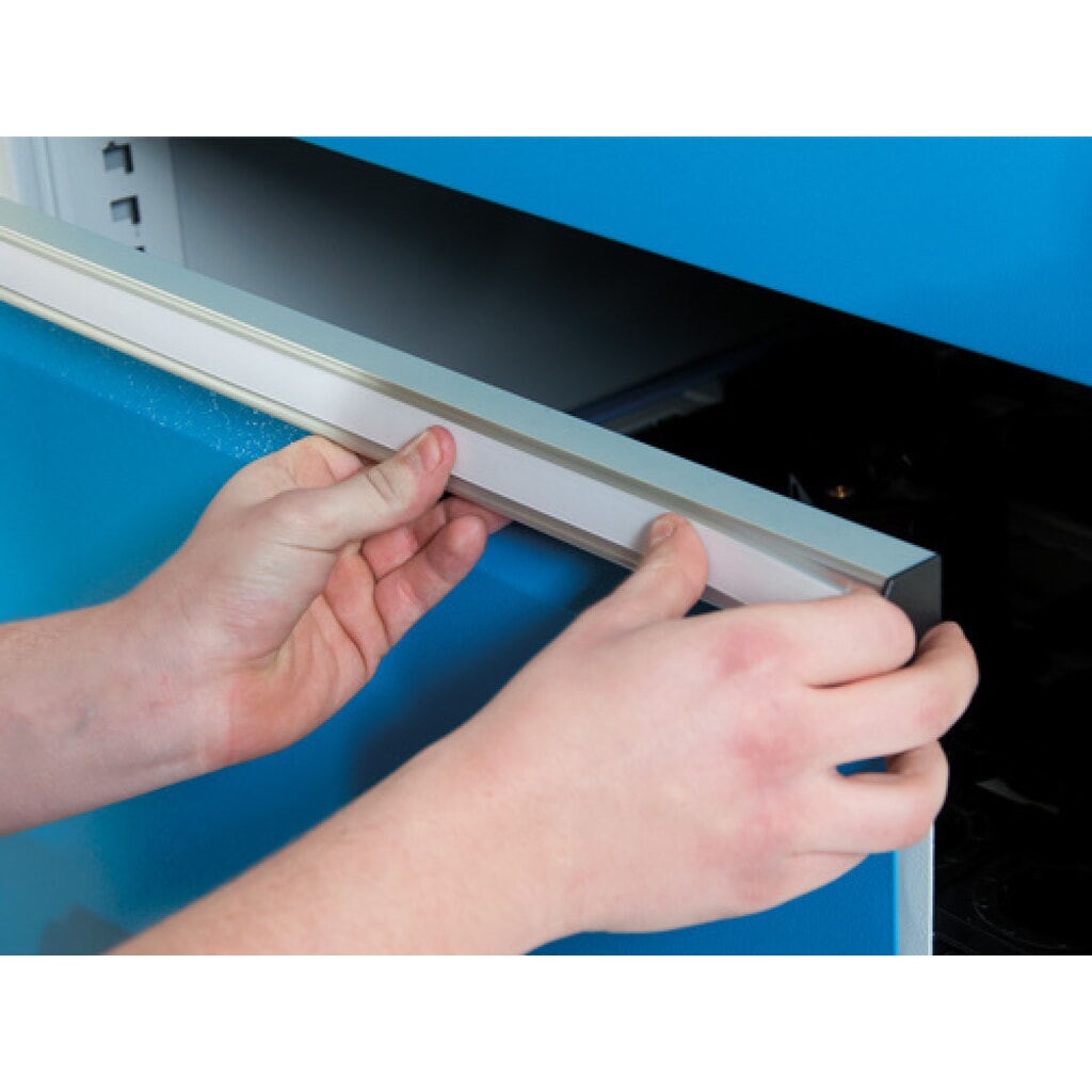 Bedrunka+Hirth Schubladenschrank R 18-24, HxBxT 1.019 x 555 x 736 mm, lichtgrau, anthrazitgrau, 9 Schubladen 9x100 mm Produktabbildung Nr. 4: Bedrunka+Hirth Schubladenschrank R 18-24, HxBxT 1.019 x 555 x 736 mm, lichtgrau, anthrazitgrau, 9 Schubladen 9x100 mm