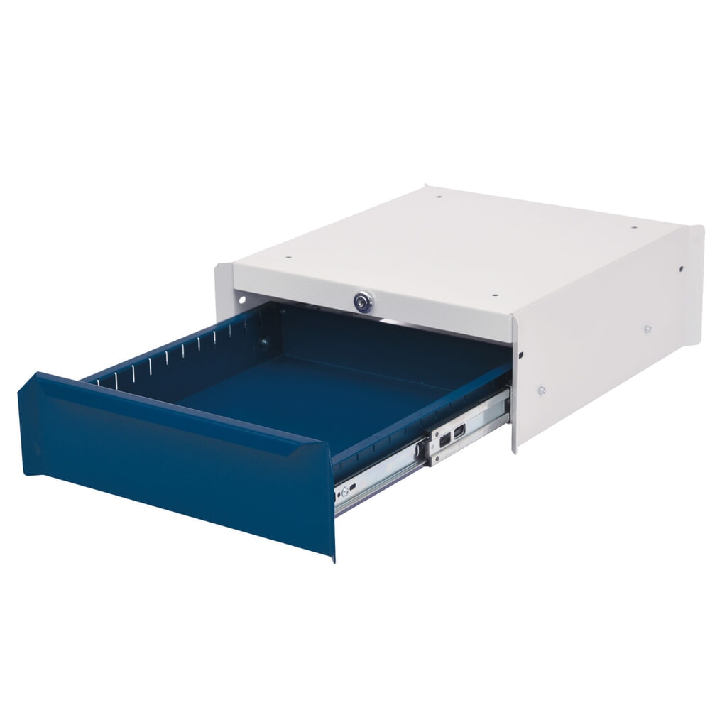 Bedrunka+Hirth Unterbauschrank mit 1 Schublade für Arbeitsplatzsystem Tisch, HxBxT 140 x 370 x 400 mm, enzianblau Produktabbildung: Bedrunka+Hirth Unterbauschrank mit 1 Schublade für Arbeitsplatzsystem Tisch, HxBxT 140 x 370 x 400 mm, enzianblau
