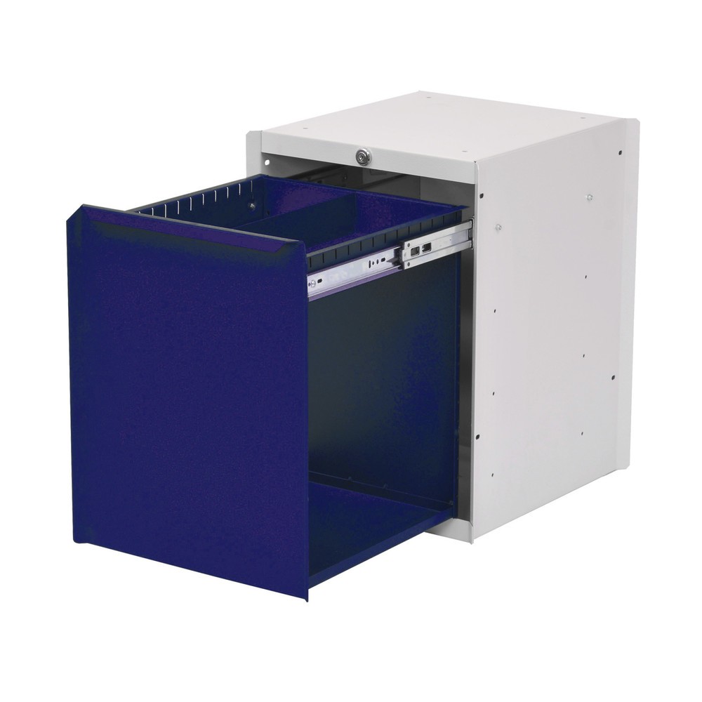 Produktabbildung: Bedrunka+Hirth Unterbauschrank mit 1 Schublade für Arbeitsplatzsystem Tisch, HxBxT 500 x 370 x 400 mm, kobaltblau