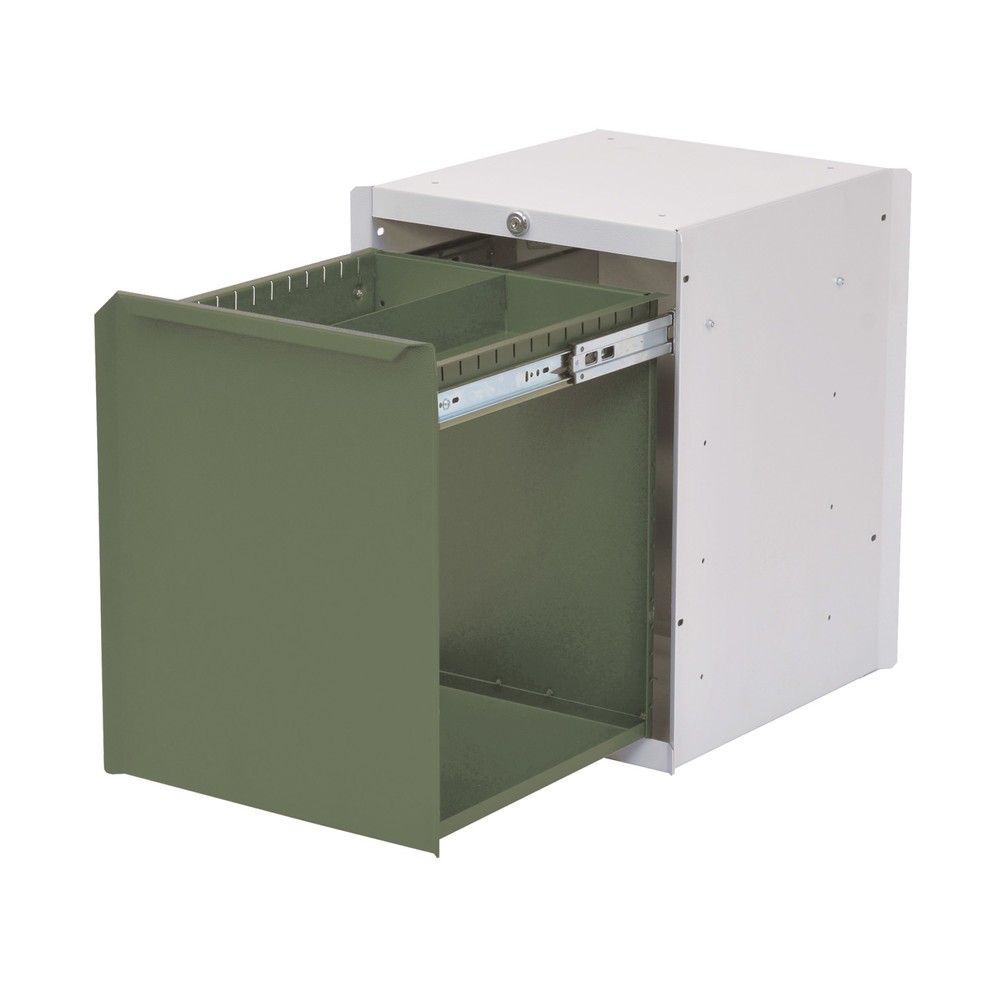 Produktabbildung: Bedrunka+Hirth Unterbauschrank mit 1 Schublade für Arbeitsplatzsystem Tisch, HxBxT 500 x 370 x 400 mm, resedagrün