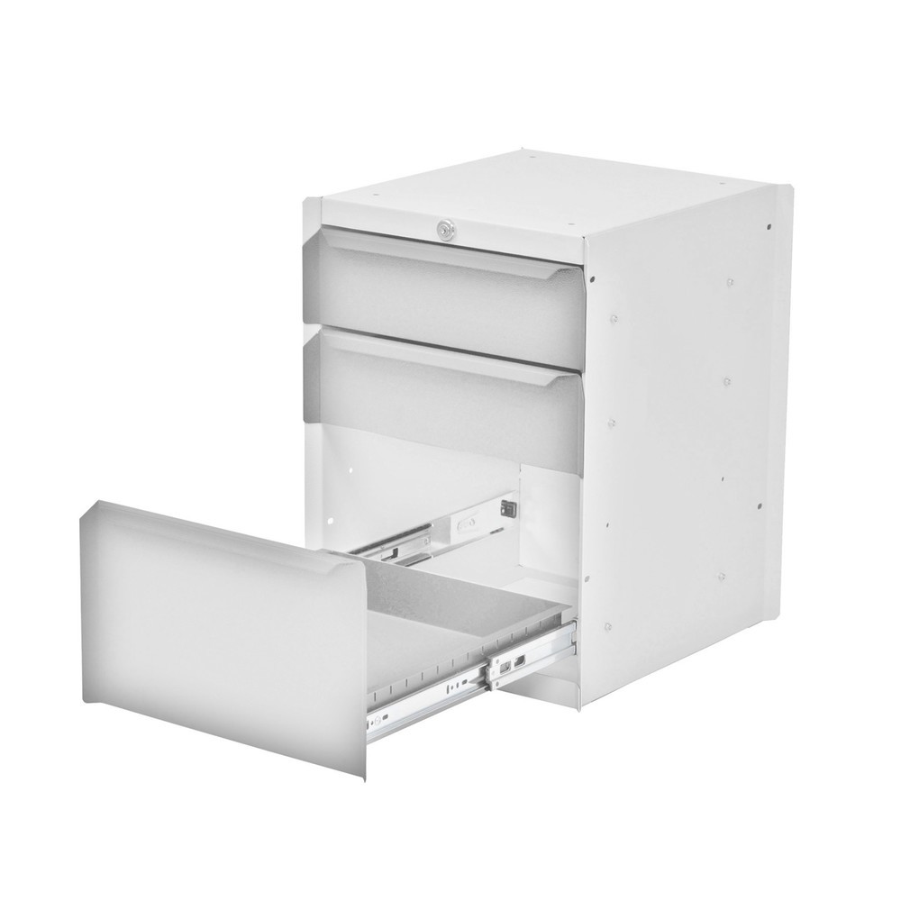 Produktabbildung Nr. 1: Bedrunka+Hirth Unterbauschrank mit 3 Schubladen für Arbeitsplatzsystem Tisch, HxBxT 500 x 370 x 400 mm, fenstergrau