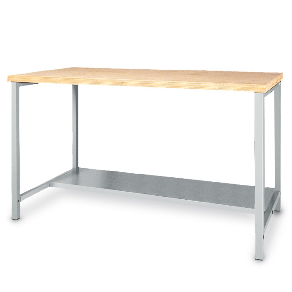 Bedrunka+Hirth Werkbanktisch mit Ablage, TK 200 kg, HxBxT 859 x 1.500 x 750 mm Produktabbildung: Bedrunka+Hirth Werkbanktisch mit Ablage, TK 200 kg, HxBxT 859 x 1.500 x 750 mm