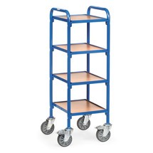 Beistellwagen fetra® für Sichtlagerkästen, mit Bodenplatten