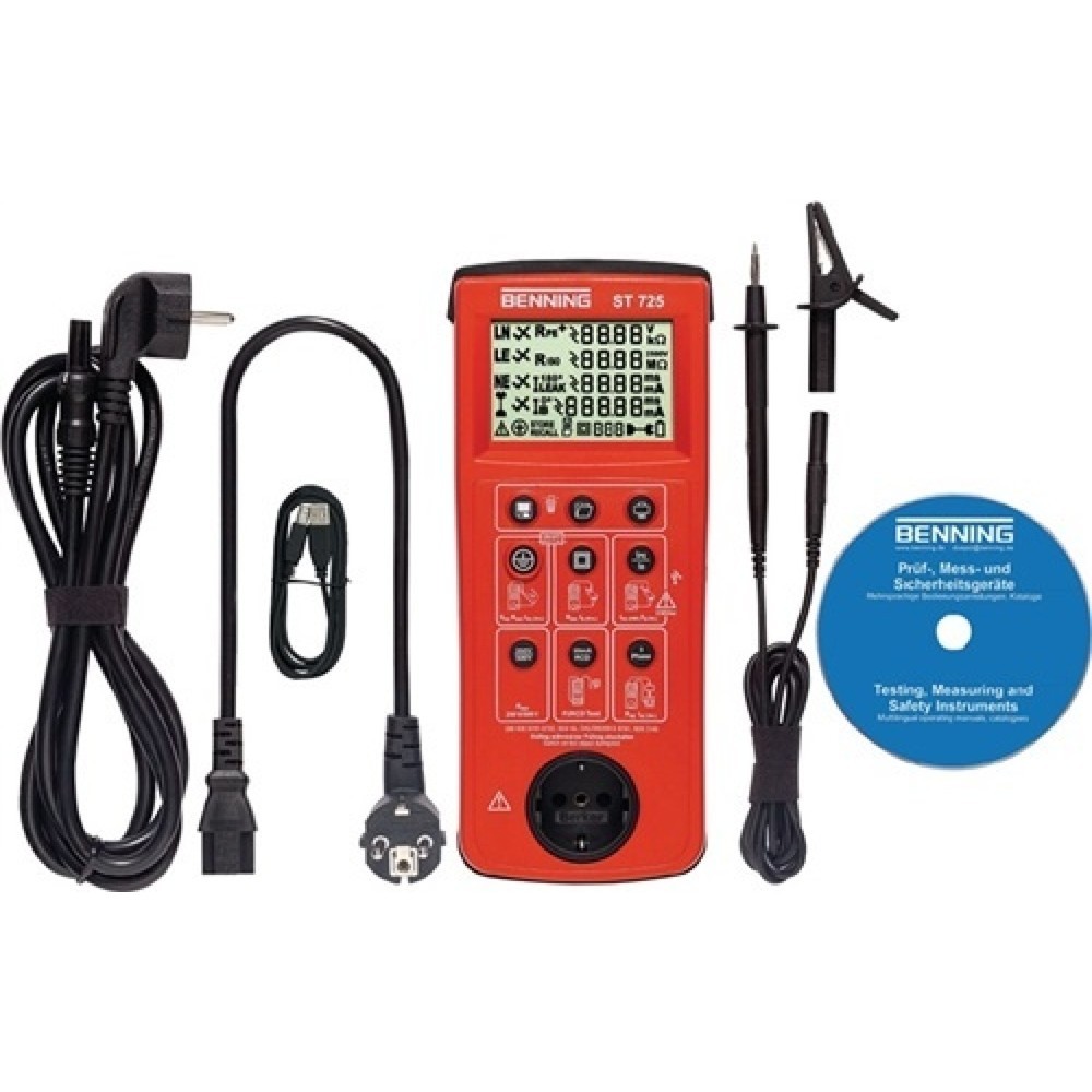 Produktabbildung: Gerätetester Batterie-/Netzbetrieb L270xB115xH55mm BENNING