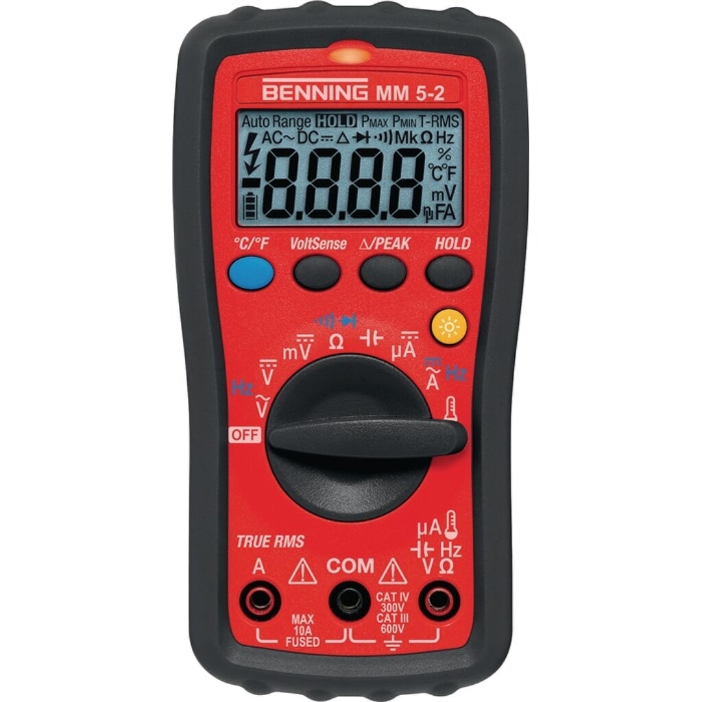 BENNING Multimeter MM 5-2 0,1 mV-600 V AC/DC TRUE RMS Produktabbildung: BENNING Multimeter MM 5-2 0,1 mV-600 V AC/DC TRUE RMS