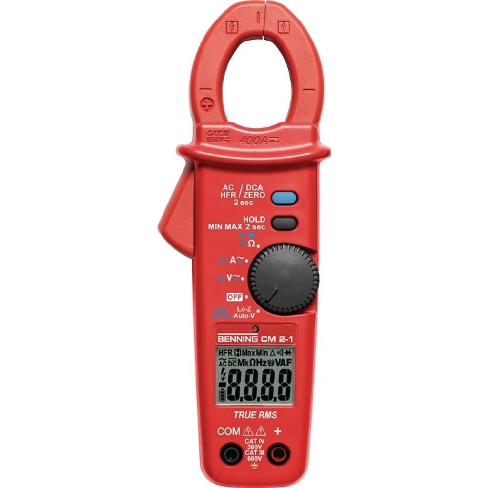 BENNING Stromzangenmultimeter CM 2-1, 0,01 - 400 A, CAT IV 600 V, CAT III 100 V Produktabbildung: BENNING Stromzangenmultimeter CM 2-1, 0,01 - 400 A, CAT IV 600 V, CAT III 100 V