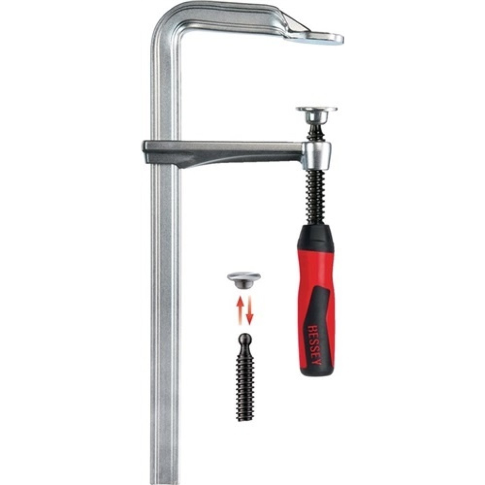 Produktabbildung: Ganzstahlschraubzwinge GZ-2K Spann-W.120mm A.60mm 2-K-Griff BESSEY