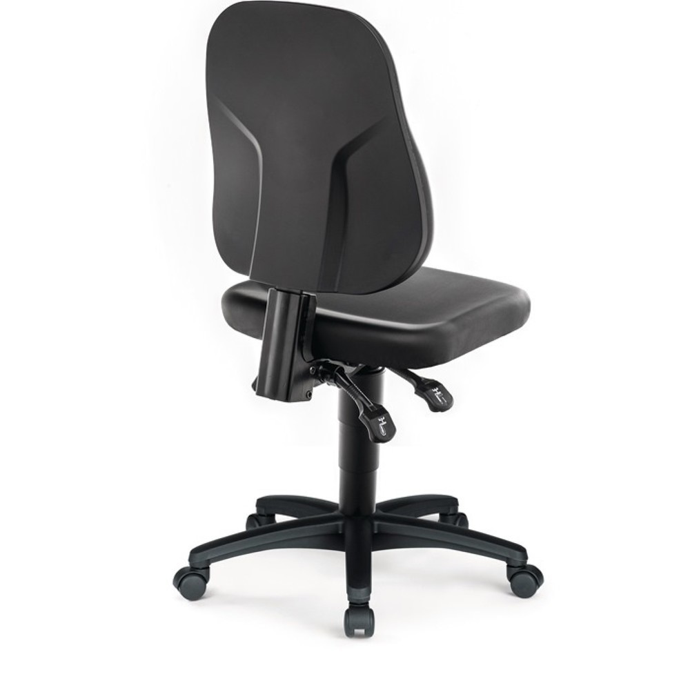 Produktabbildung Nr. 2: bimos Arbeitsdrehstuhl, Kunstlederpolster schwarz, Rollen, 450-620 mm