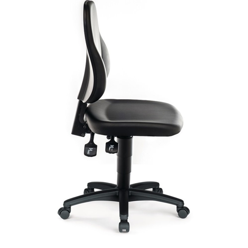 Produktabbildung Nr. 3: bimos Arbeitsdrehstuhl, Kunstlederpolster schwarz, Rollen, 450-620 mm