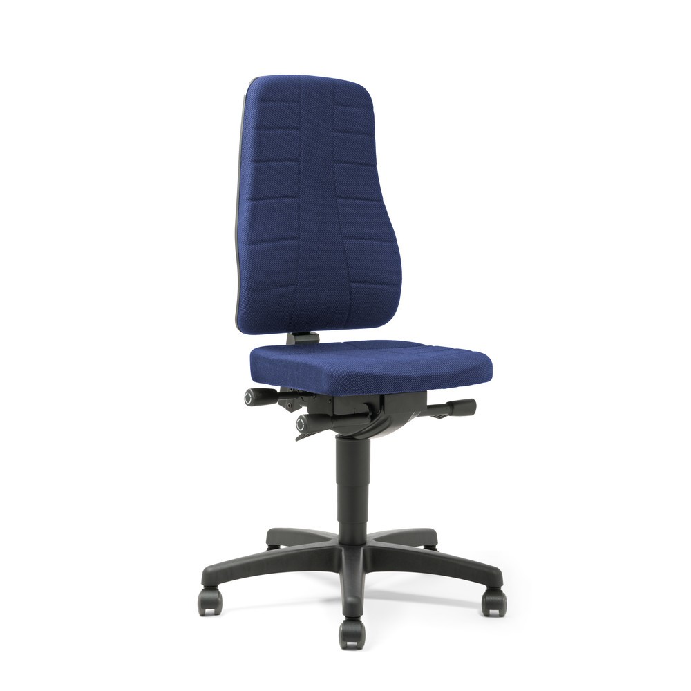 Produktabbildung: bimos Arbeitsdrehstuhl All-In-One Highline, Stoff, mit Rollen, blau