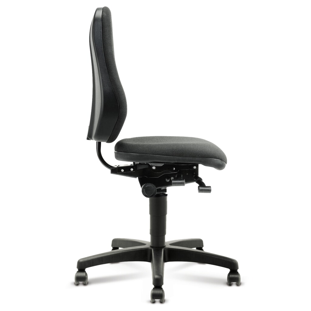 bimos Arbeitsdrehstuhl Alpha II, Bodengleiter, schwarz Produktabbildung Nr. 2: bimos Arbeitsdrehstuhl Alpha II, Bodengleiter, schwarz