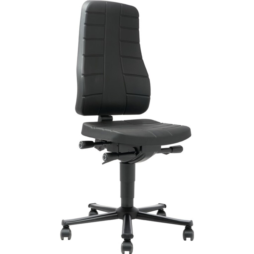 bimos Arbeitsdrehstuhl Highline, Integralschaum schwarz, Rollen, 450-600 mm Produktabbildung Nr. 1: bimos Arbeitsdrehstuhl Highline, Integralschaum schwarz, Rollen, 450-600 mm