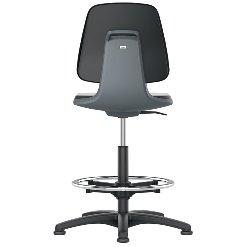 bimos Arbeitsdrehstuhl Labsit, Sitzschale anthrazit Integralschaum, Bodengleiter + Fußring, schwarz 520-770 mm Produktabbildung: bimos Arbeitsdrehstuhl Labsit, Sitzschale anthrazit Integralschaum, Bodengleiter + Fußring, schwarz 520-770 mm