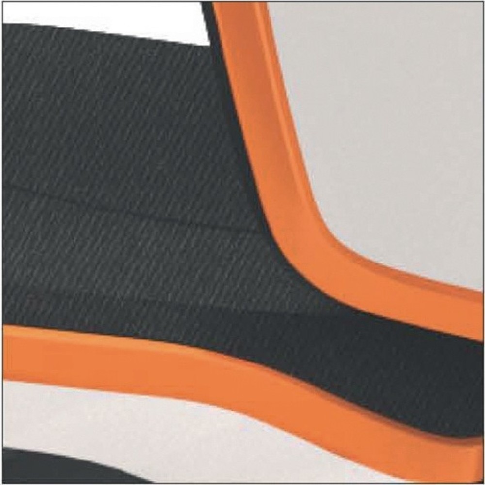 Produktabbildung Nr. 5: bimos Arbeitsdrehstuhl Neon, ohne Polsterelement orange, Rollen, 450-620 mm Permanentkontakt