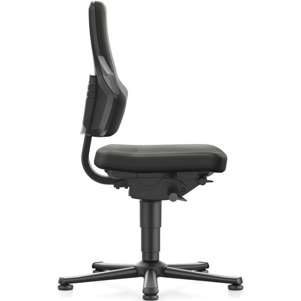 Produktabbildung Nr. 3: bimos Arbeitsdrehstuhl Nexxit, Integralschaum schwarz, Bodengleiter, Grifffarbe grau 450-600 mm
