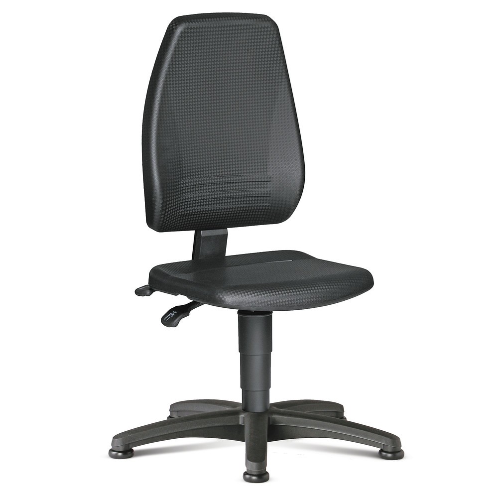 Produktabbildung: bimos Arbeitsdrehstuhl SoftTouch, hohe, ergonomische Rückenlehne, Sitzhöhe 440-620 mm, Rollen, schwarz