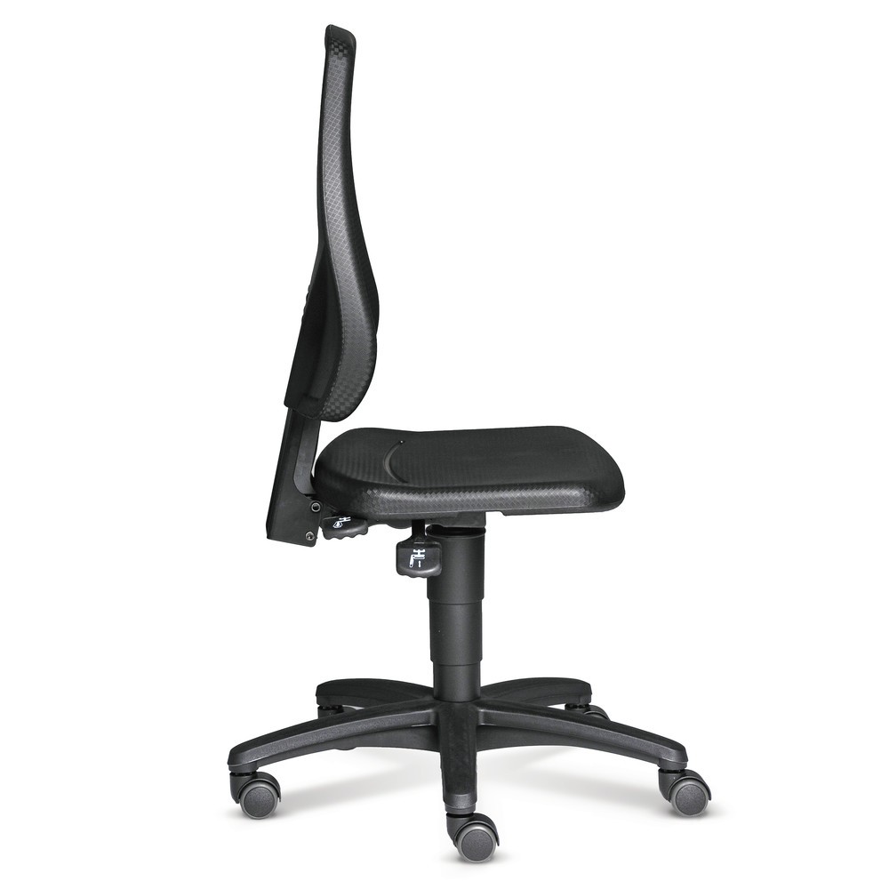 Produktabbildung Nr. 2: bimos Arbeitsdrehstuhl SoftTouch, hohe, ergonomische Rückenlehne, Sitzhöhe 440-620 mm, Rollen, schwarz