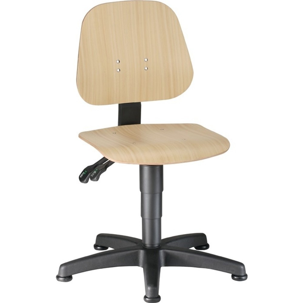 Produktabbildung: bimos Arbeitsdrehstuhl Unitec, Buche, Bodengleiter, 440-620 mm