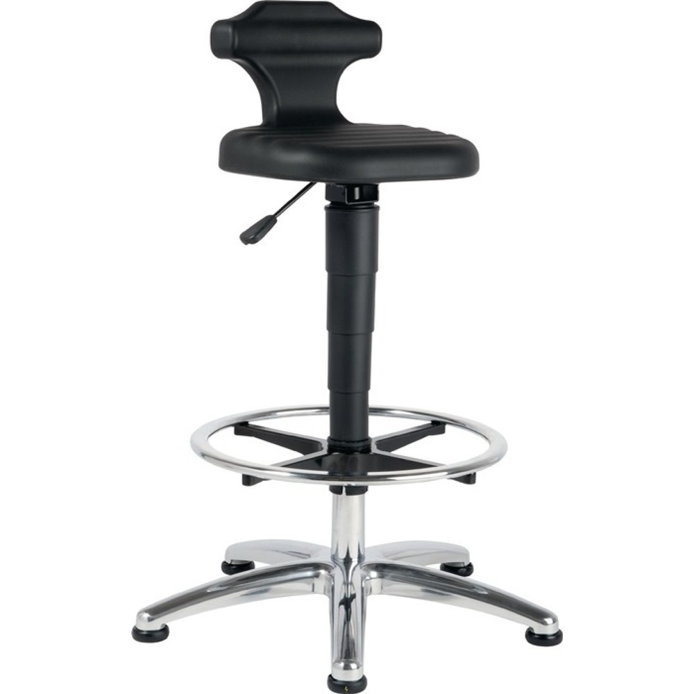 Produktabbildung: bimos Sitz-/Stehstuhl Flex, Sitzhöhenverstellung 510-780 mm, Integralschaum, mit Fußring ESD