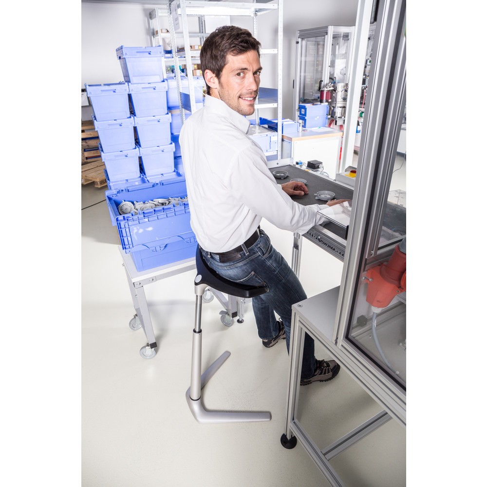 Produktabbildung Nr. 7: bimos Stehhilfe, Sitzhöhenverstellung 620-850 mm, Integralschaum, Aluminium silber