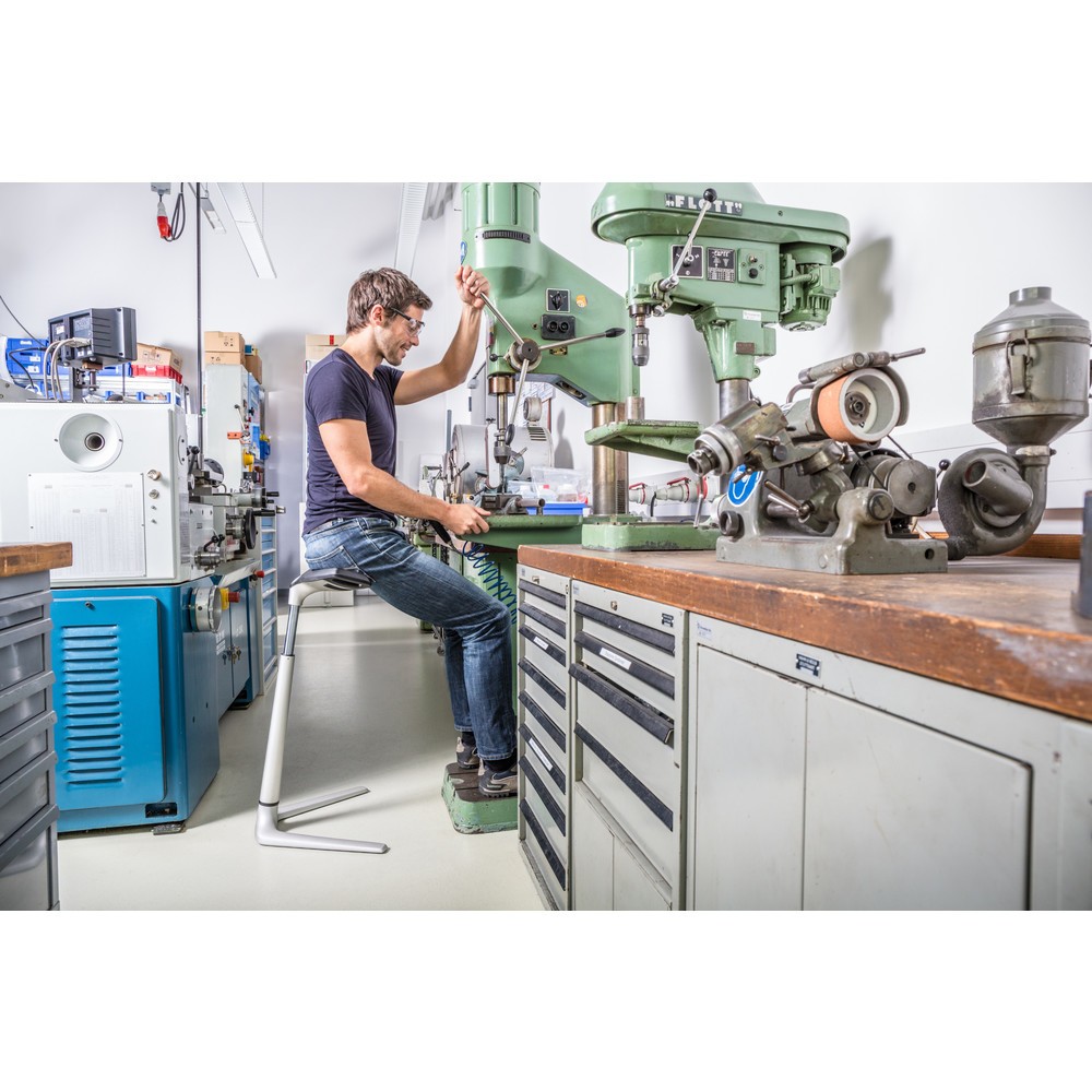 Produktabbildung Nr. 8: bimos Stehhilfe, Sitzhöhenverstellung 620-850 mm, Integralschaum, Aluminium silber