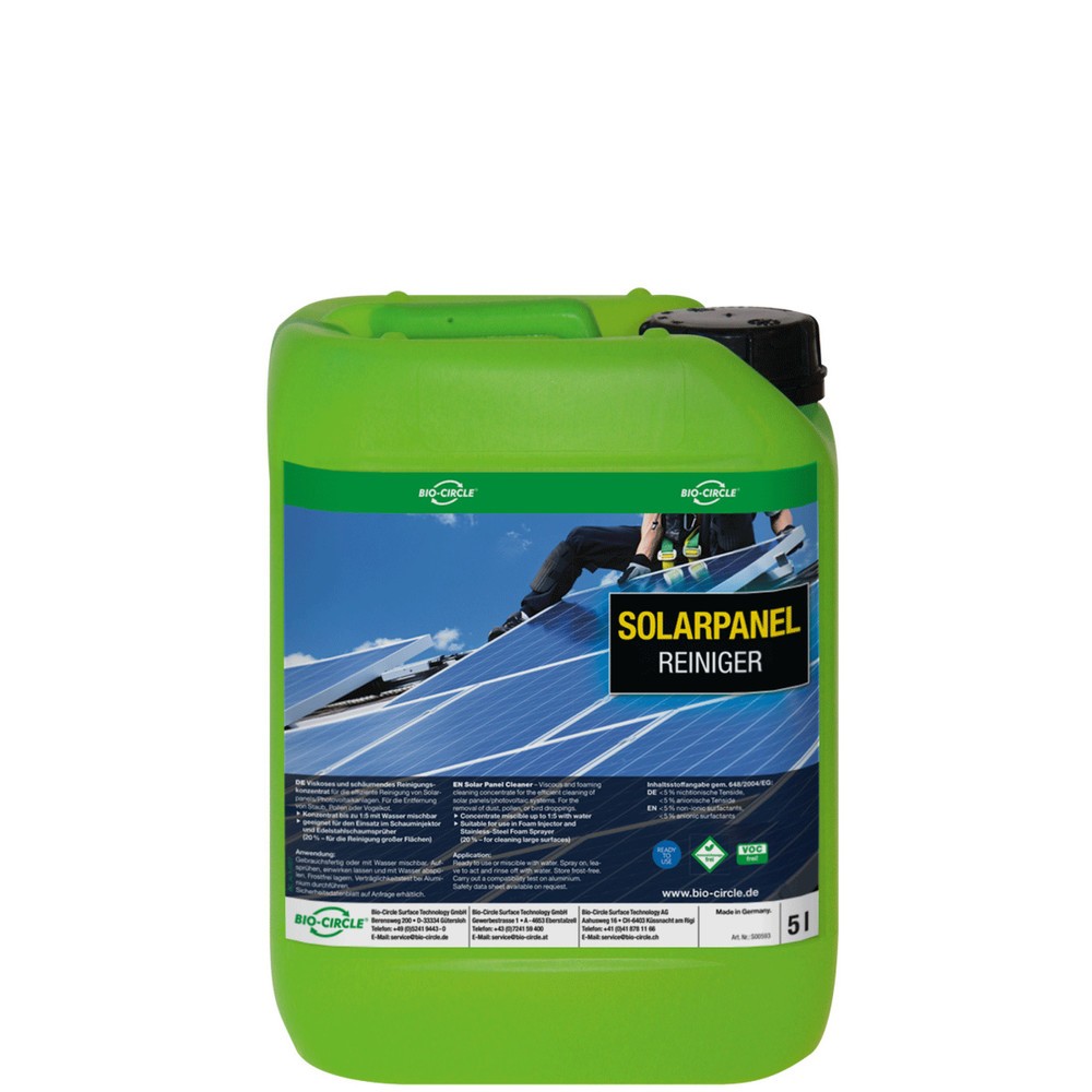 Produktabbildung: BIO-CIRCLE Solarpanelreiniger, 5-l-Kanister