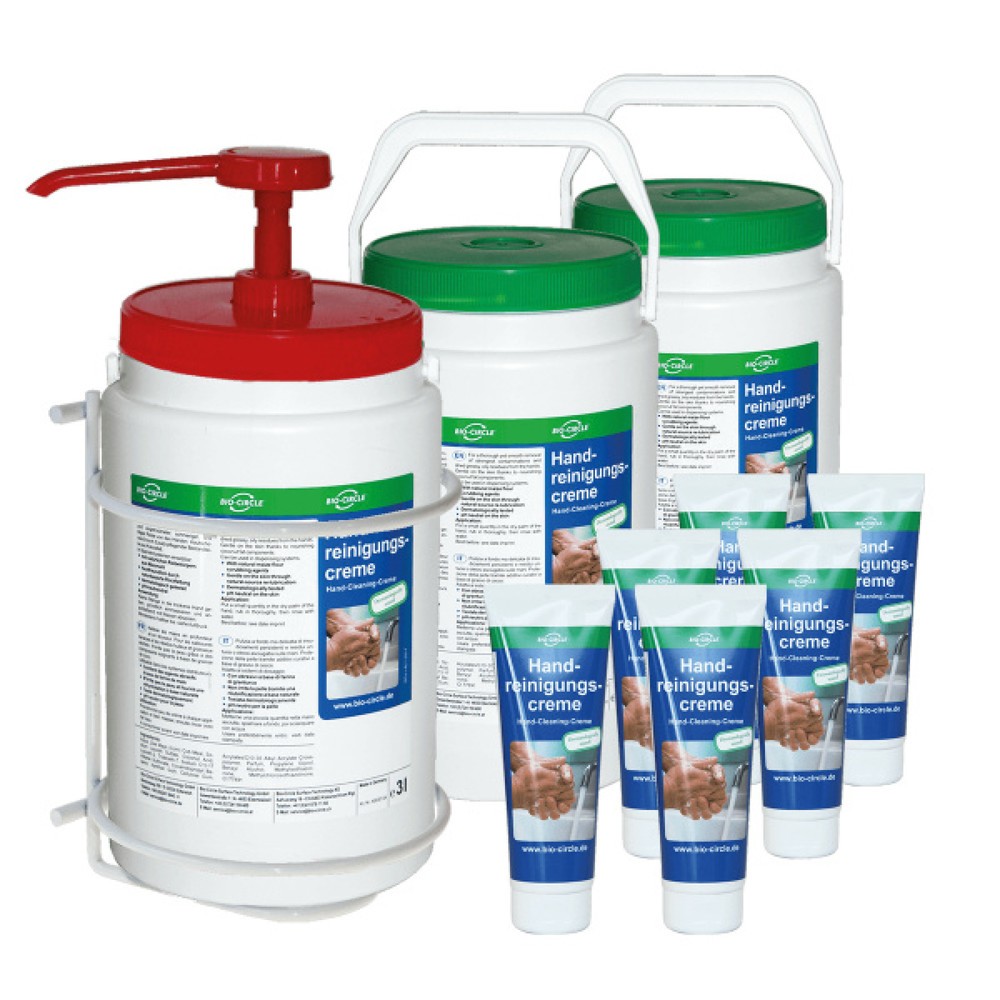Produktabbildung: BIO-CIRCLE Starter-Set Handreinigungscreme, inkl. Wandhalter u. Dosierspender