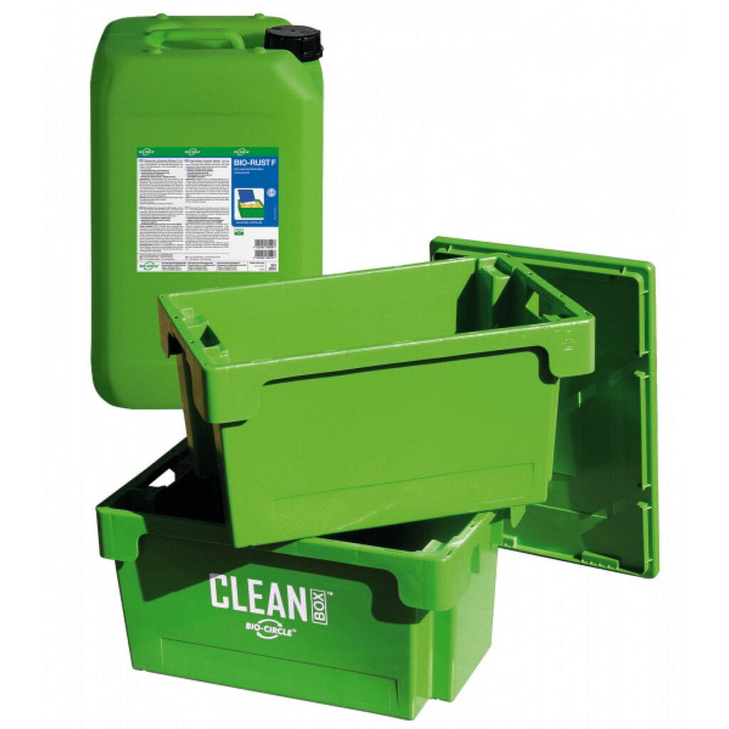 BIO-CIRCLE Starter-Set Rostentferner BIO-RUST F u. CLEAN BOX Produktabbildung: BIO-CIRCLE Starter-Set Rostentferner BIO-RUST F u. CLEAN BOX
