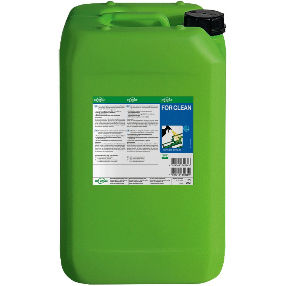 Produktabbildung: BIO-CIRCLE Universalreiniger FOR CLEAN, 20-l-Kanister