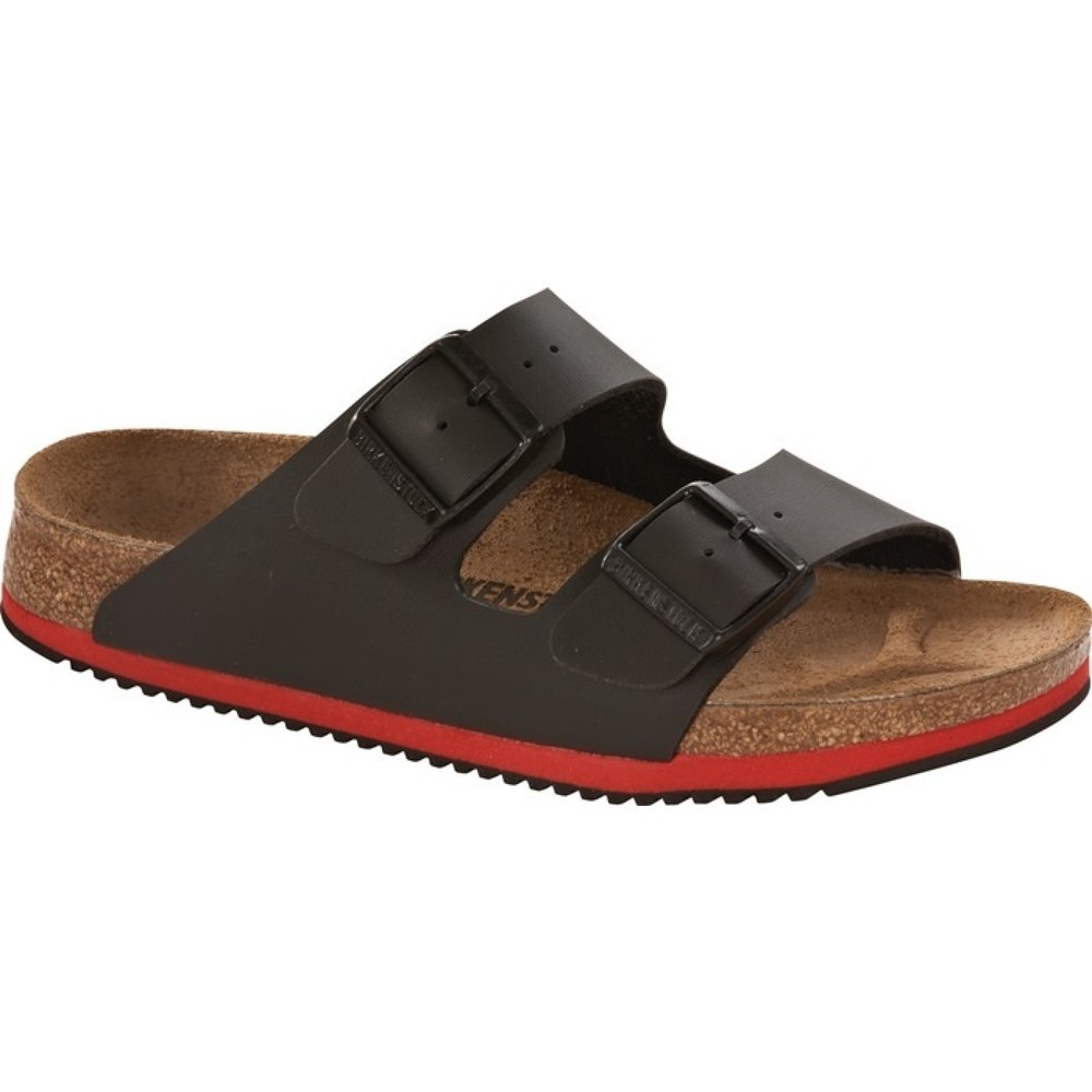Produktabbildung: BIRKENSTOCK Sandale Arizona Super Grip, Birko Flor, Größe 39 schwarz, DIN EN ISO 20347