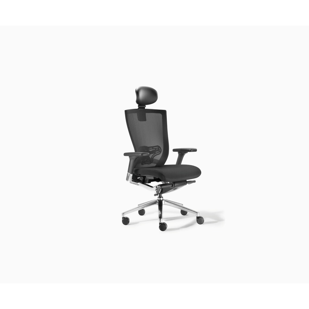 BISLEY Bürodrehstuhl Xchair, Kopfstütze, Synchronmechanik, Lordosenstütze, Netzrücken Produktabbildung: BISLEY Bürodrehstuhl Xchair, Kopfstütze, Synchronmechanik, Lordosenstütze, Netzrücken