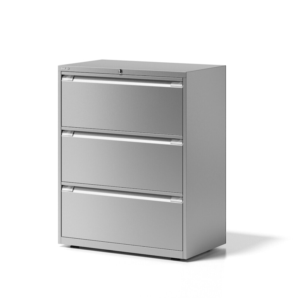 Produktabbildung: BISLEY Hängeregisterschrank Essentials, 3 Schubladen, lichtgrau