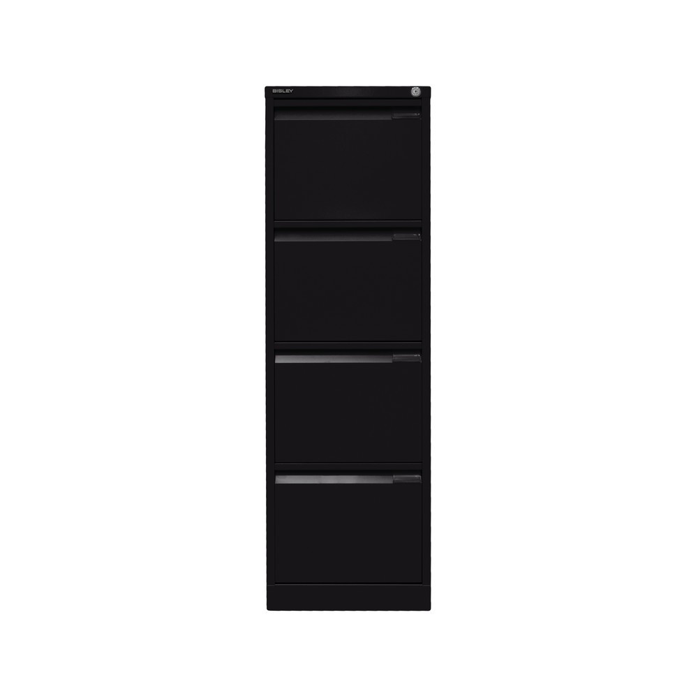 Produktabbildung Nr. 2: BISLEY Hängeregistraturschank, 1-bahnig, 4 Schubladen, schwarz