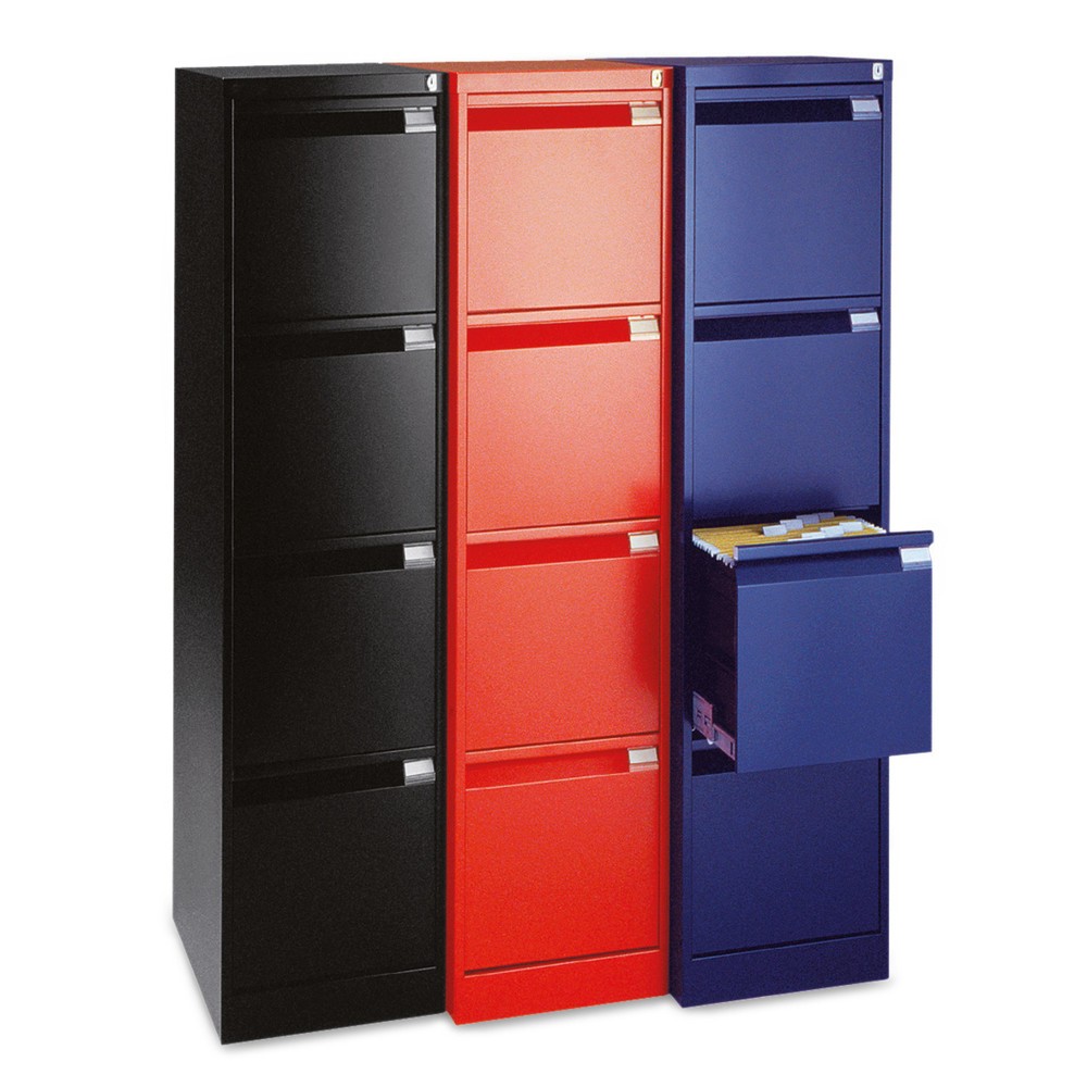 Produktabbildung Nr. 4: BISLEY Hängeregistraturschank, 1-bahnig, 4 Schubladen, schwarz